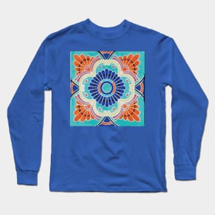 Red talavera tile Long Sleeve T-Shirt